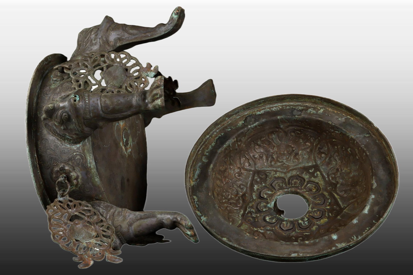 A Exquisite Black Silver Five-legs Censer - 8