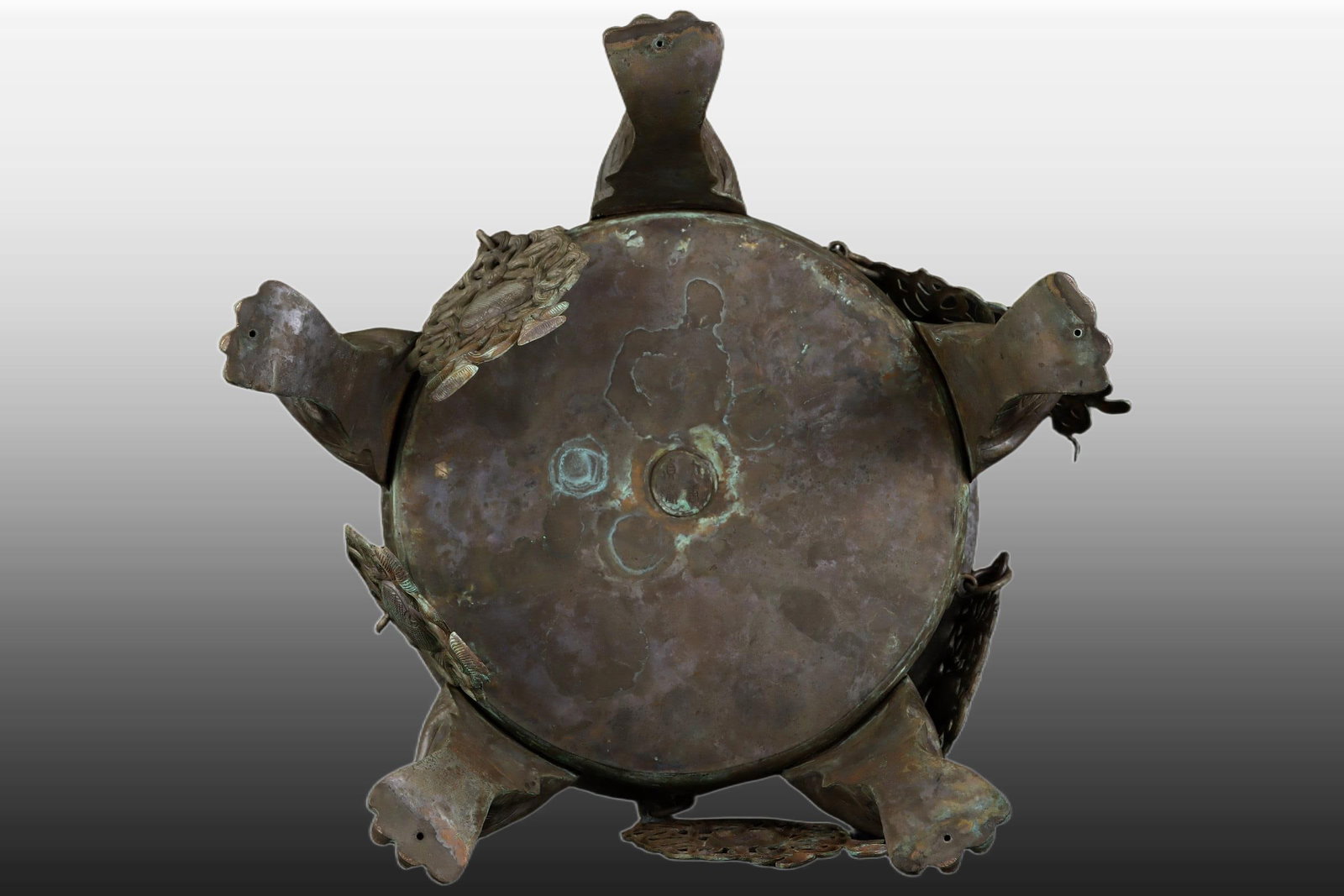 A Exquisite Black Silver Five-legs Censer - 9