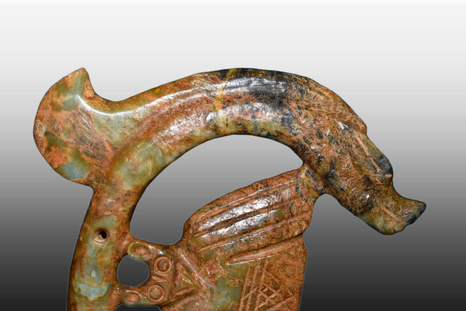 A Exquisite River Polished Jade Dragon - 2
