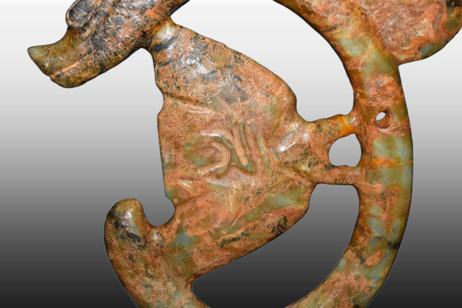 A Exquisite River Polished Jade Dragon - 5