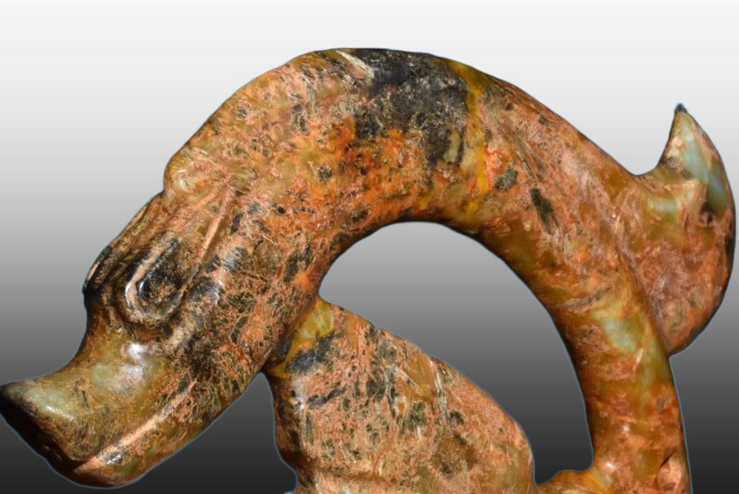 A Exquisite River Polished Jade Dragon - 8