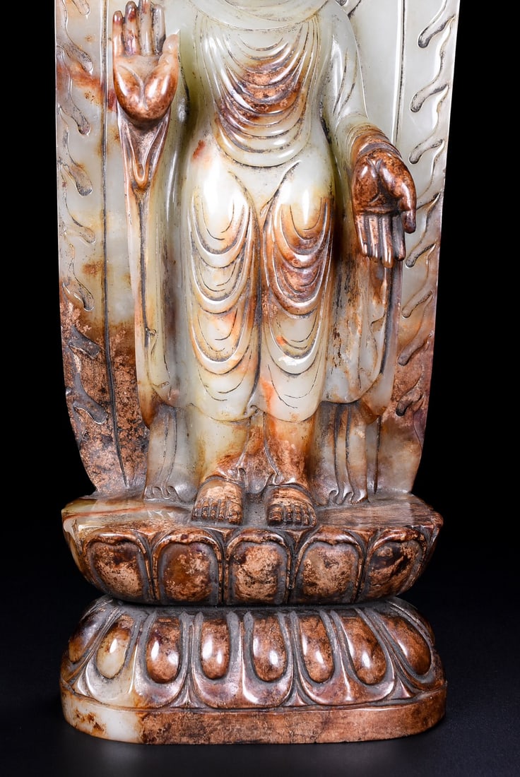 A Exquisite Hotan Jade Buddha statue - 5