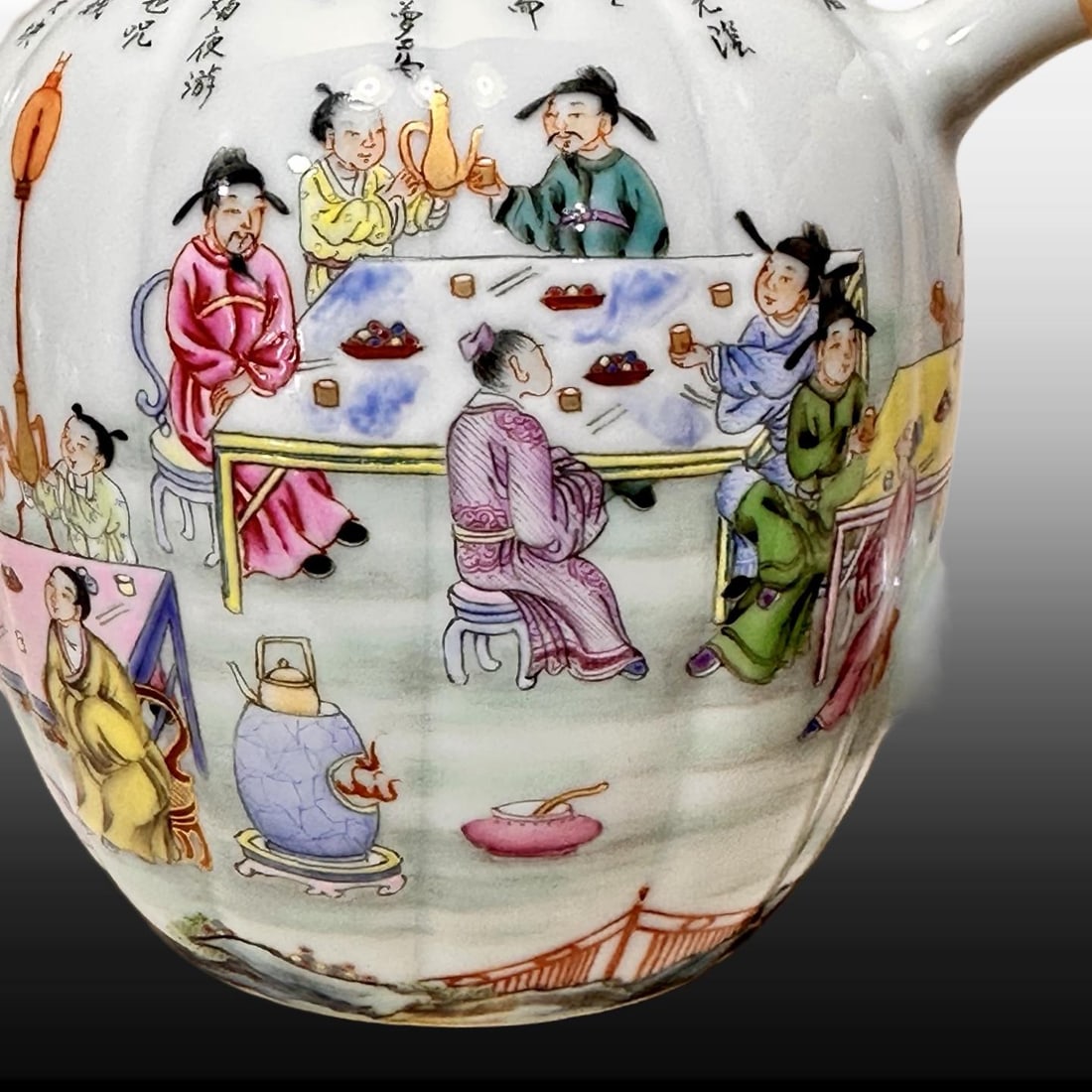 A Exquisite Famille-Rose Figures Pattern Teapot - 4