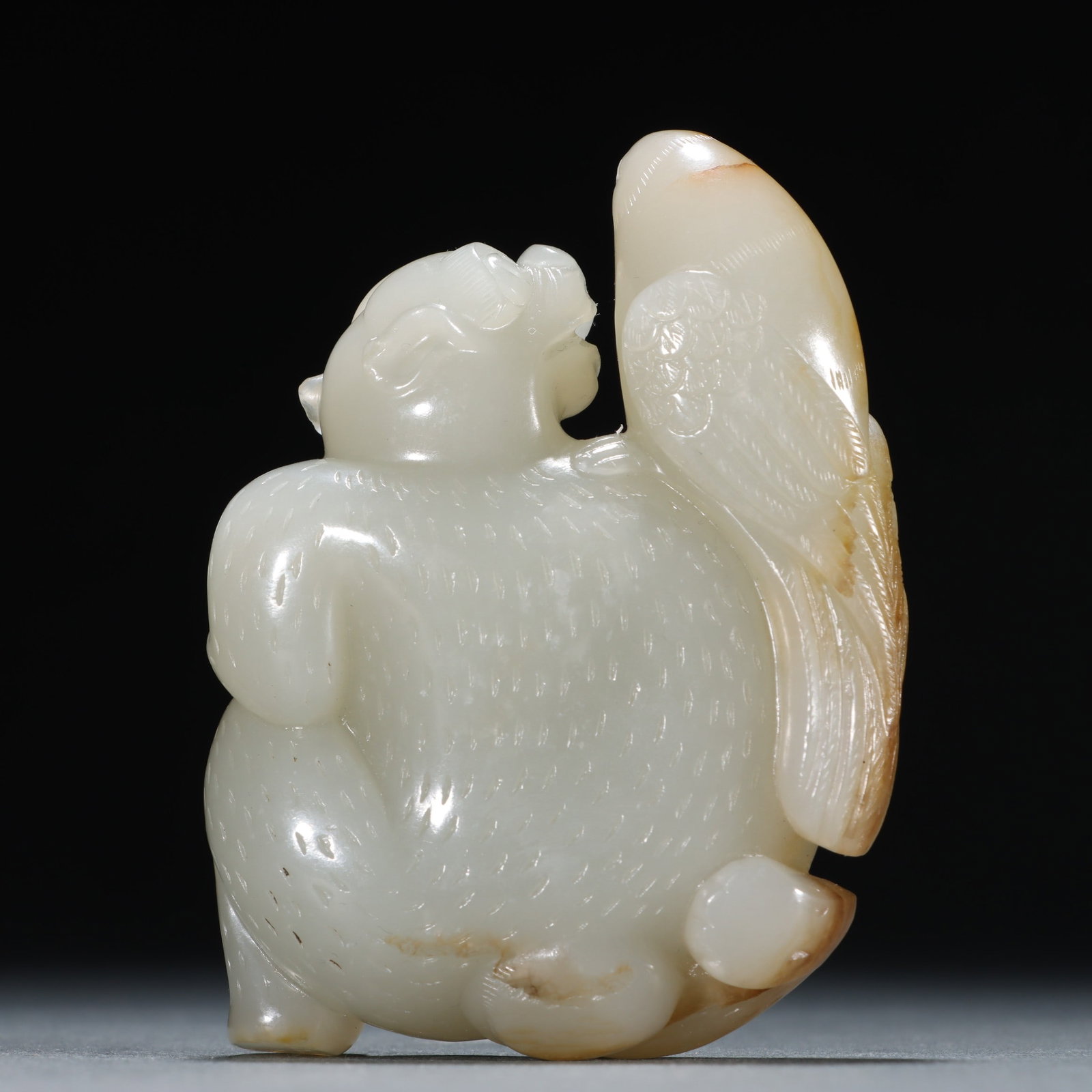A Exquisite Hotan Jade Bear Ornament - 7