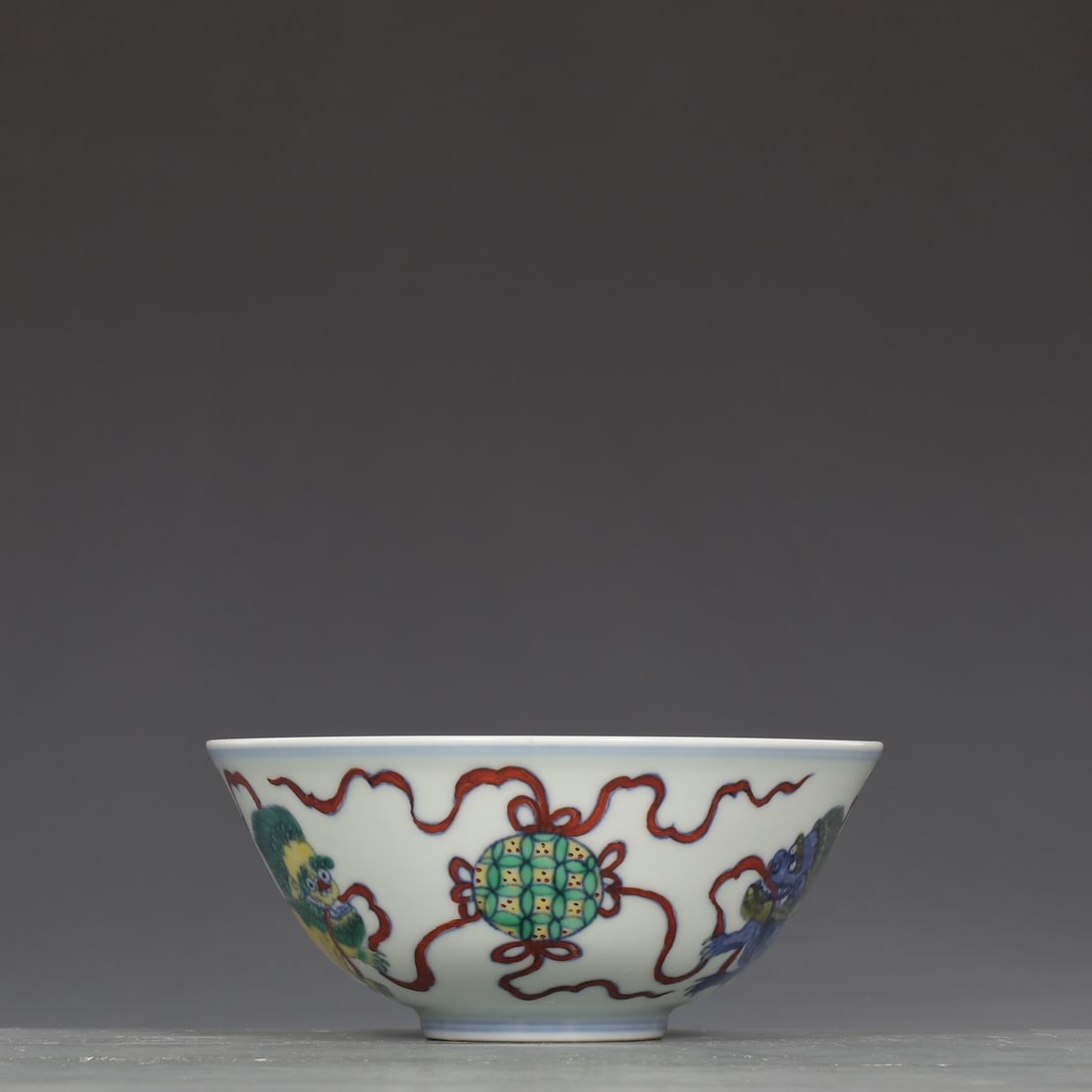 A Exquisite Doucai Lion Pattern Bowl - 3