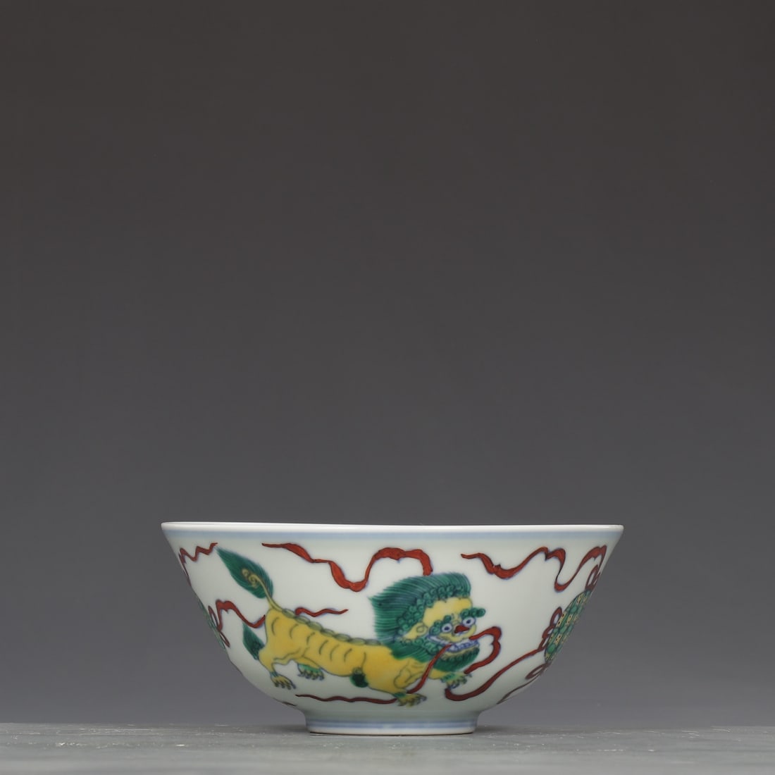A Exquisite Doucai Lion Pattern Bowl - 5