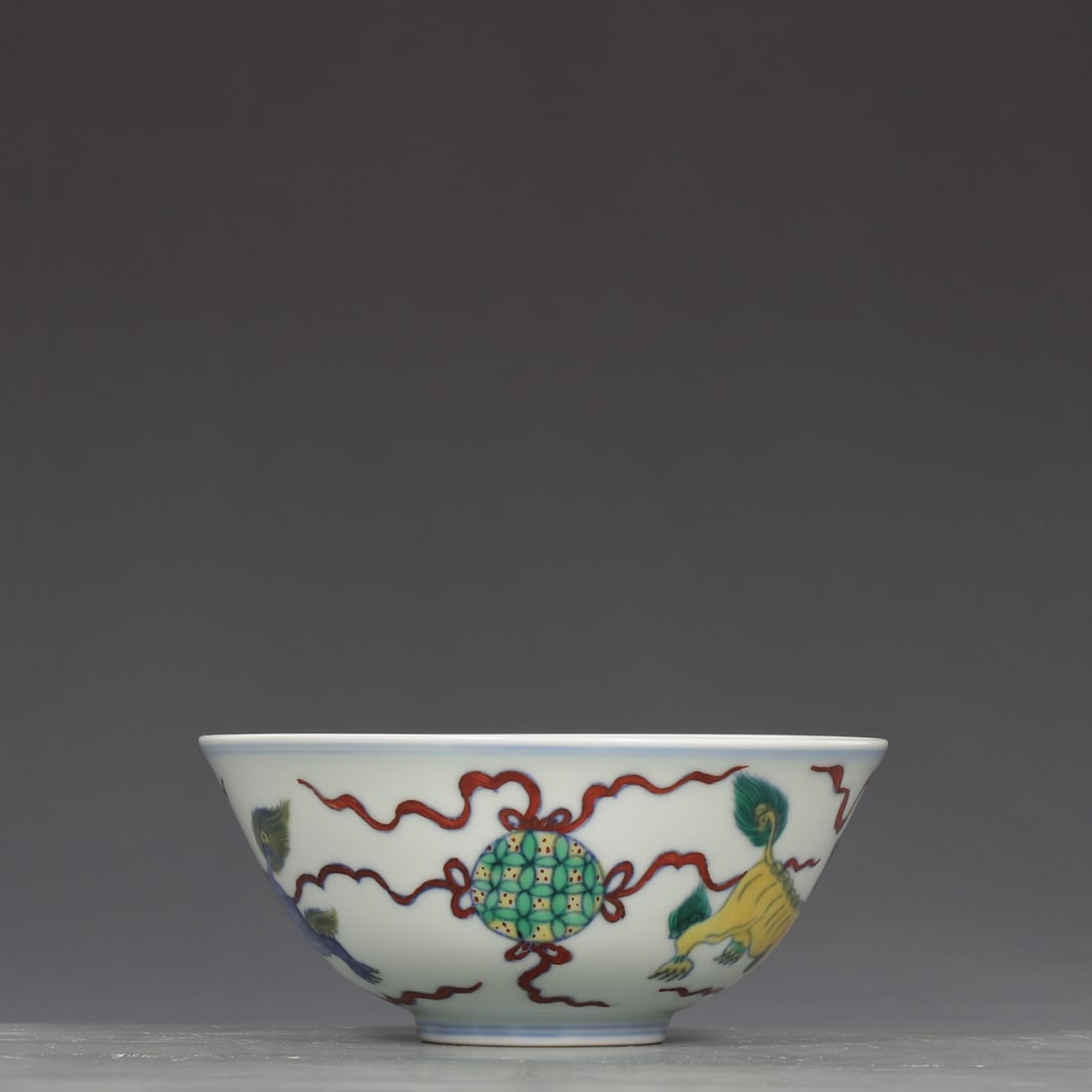A Exquisite Doucai Lion Pattern Bowl - 7