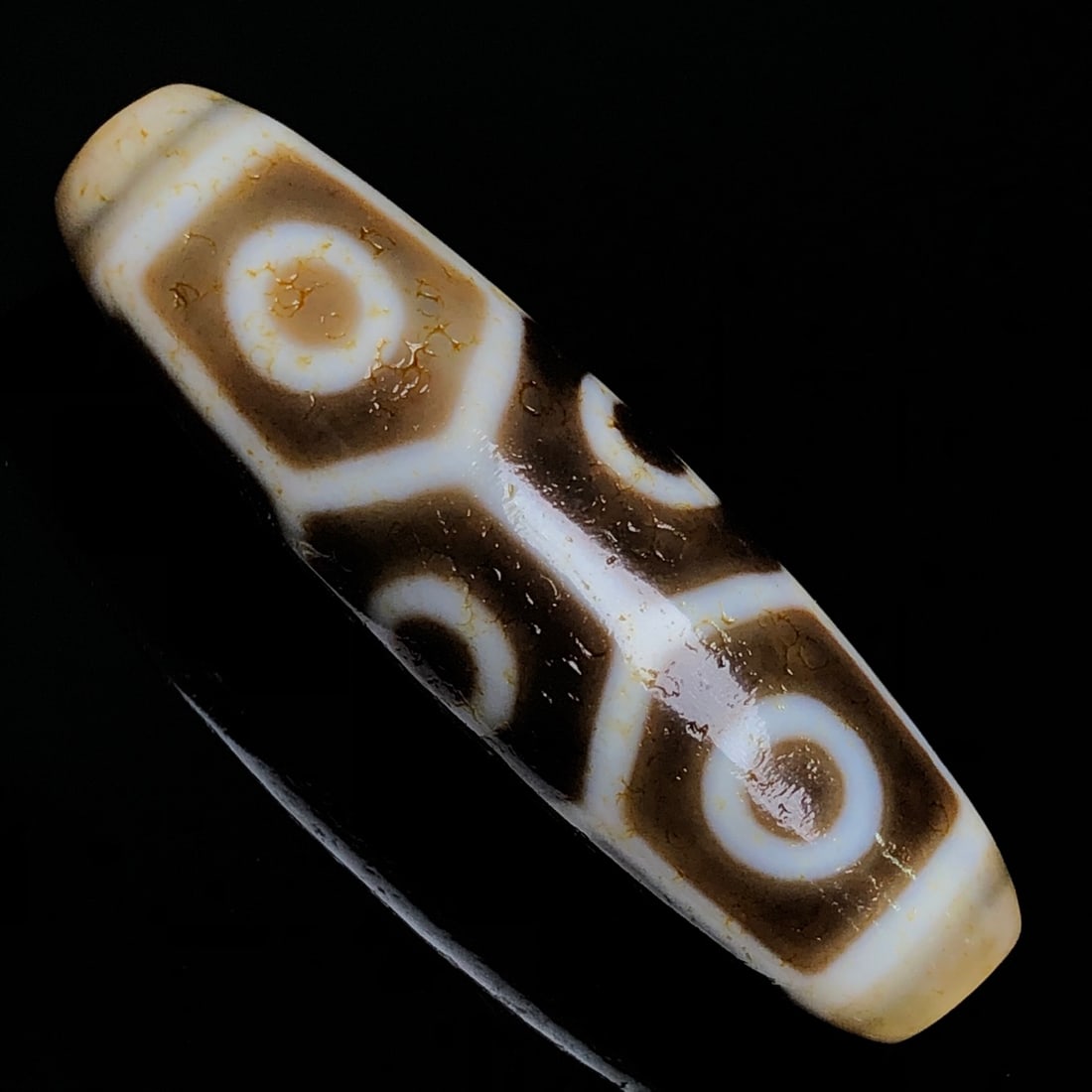 A Exquisite Tortoise Shell Nine-eye Dzi bead - 5