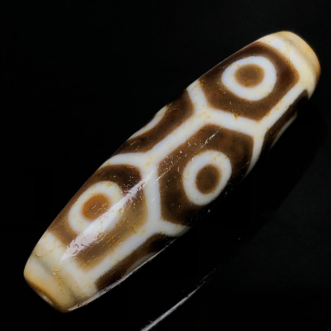 A Exquisite Tortoise Shell Nine-eye Dzi bead - 6