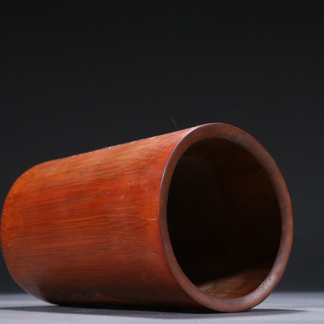 A Exquisite Bamboo Carving Figures Pattern Brush Pot - 8