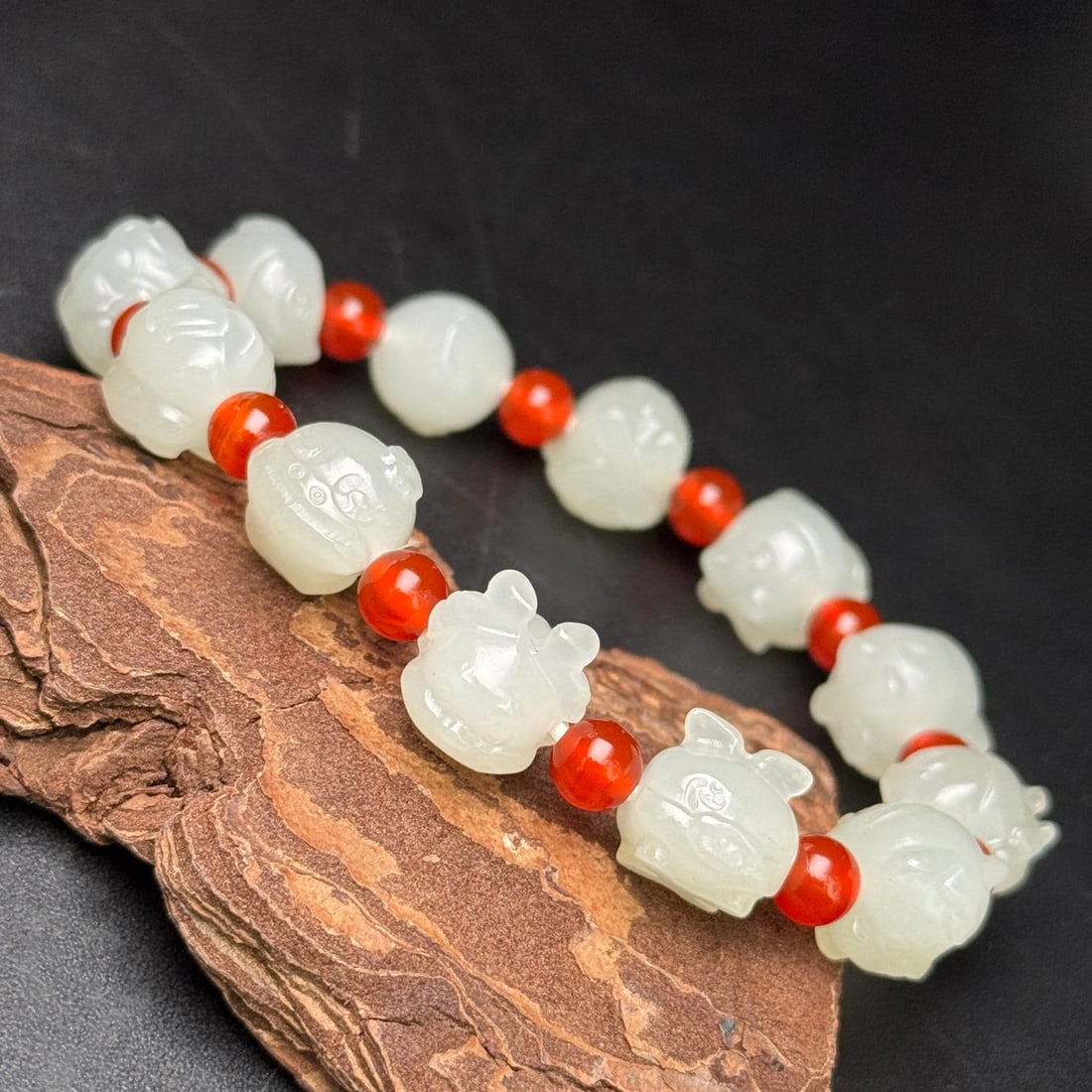 A Exquisite Hotan Jade Chinese Zodiac Bracelets - 6