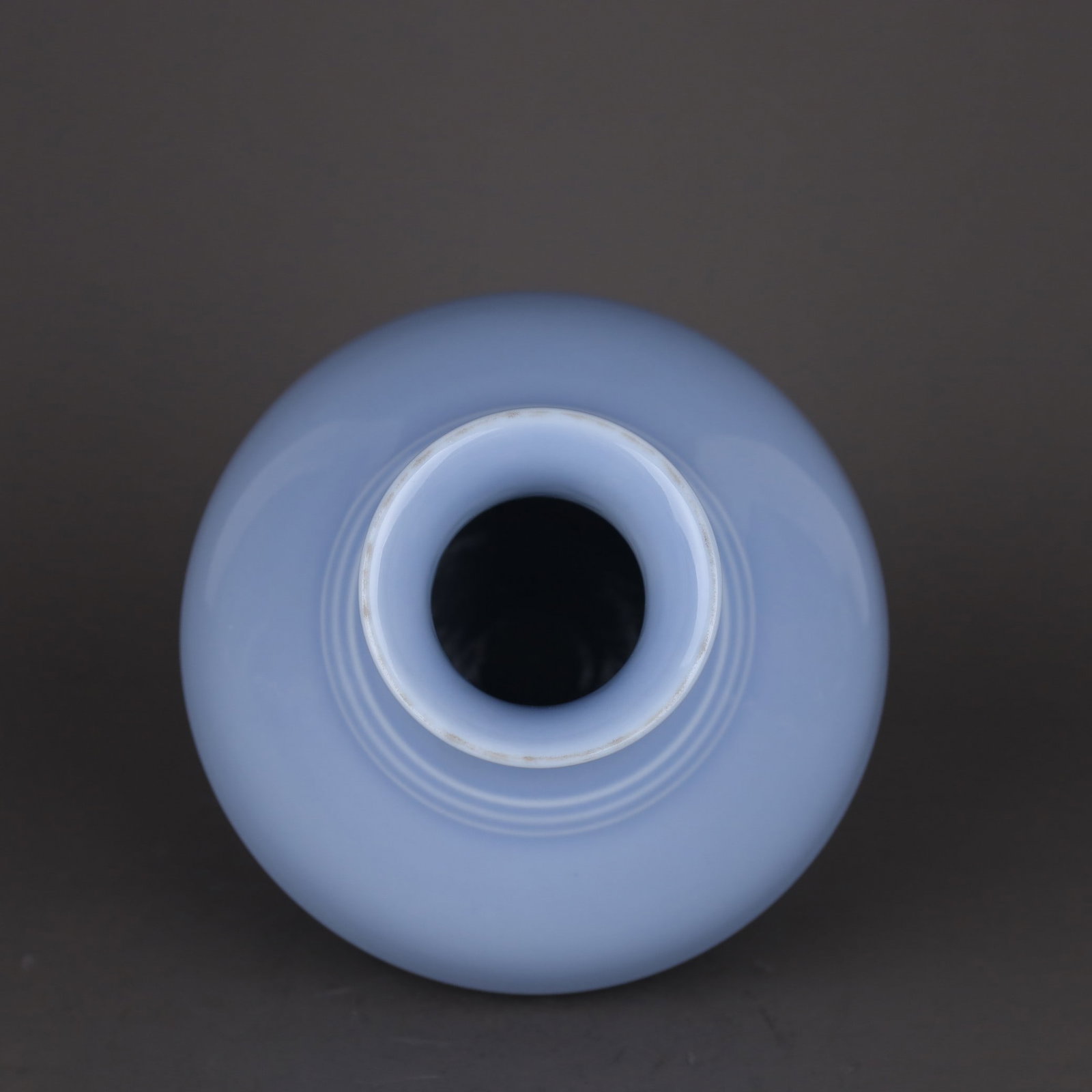 A Exquisite Sky Blue Glazed String Pattern Vase - 6