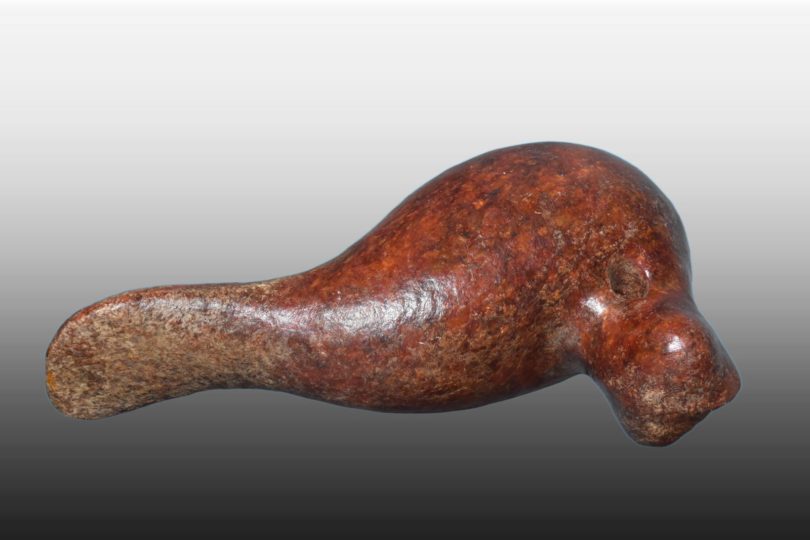 A Exquisite River Polished Jade Bird - 5