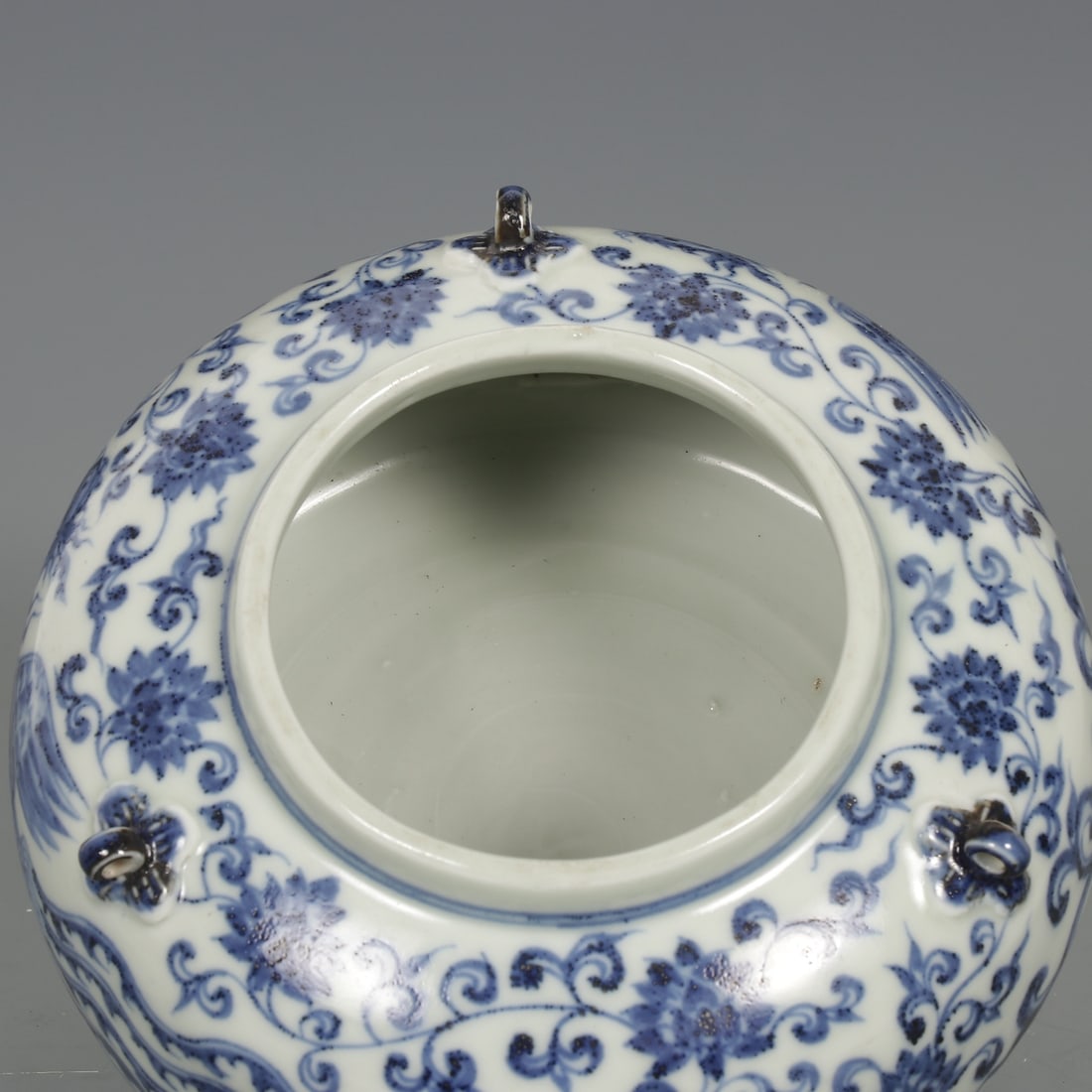A Exquisite Blue and White Lotus Phoenix Pattern Jar - 8