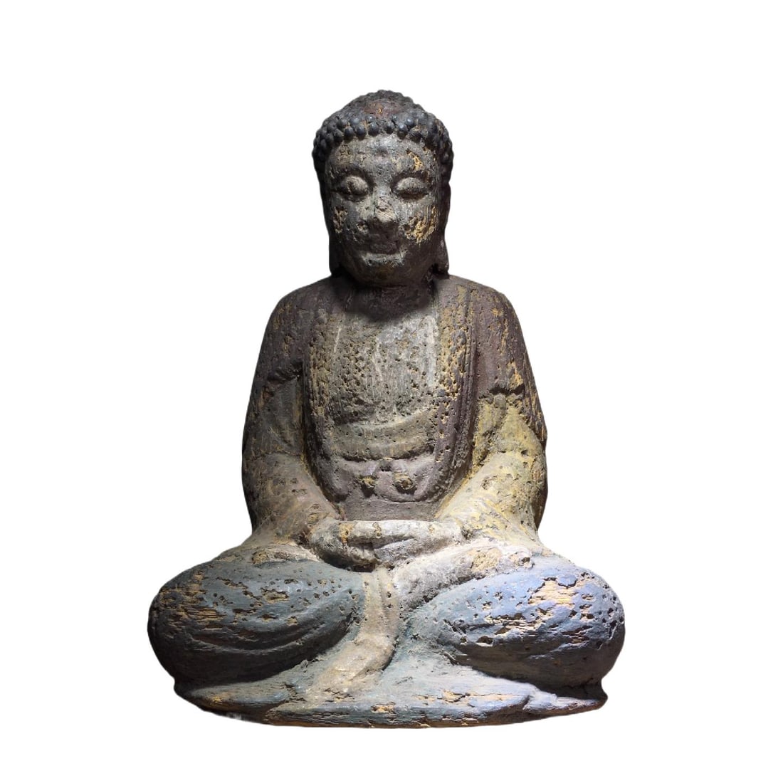 A Exquisite Wooden Buddha statue Ornament: A Exquisite Wooden Buddha statue Ornament,Ming Dynasty, China,Size:9.8inx7.1in,Weight:480g 木胎佛摆件,中国明代