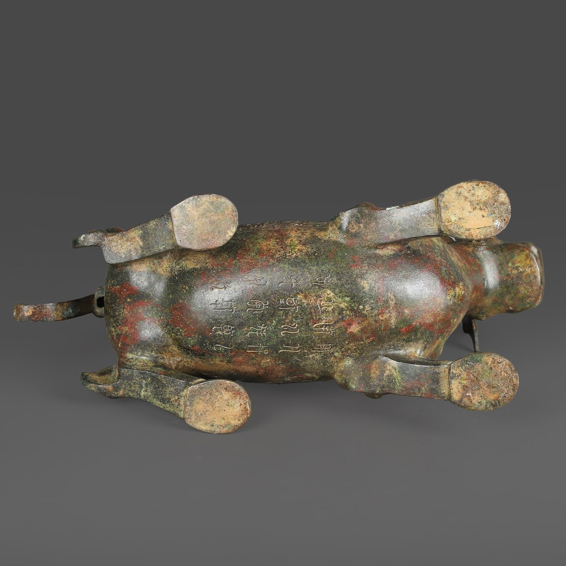 A Exquisite Bronze Beast Candlestick - 9