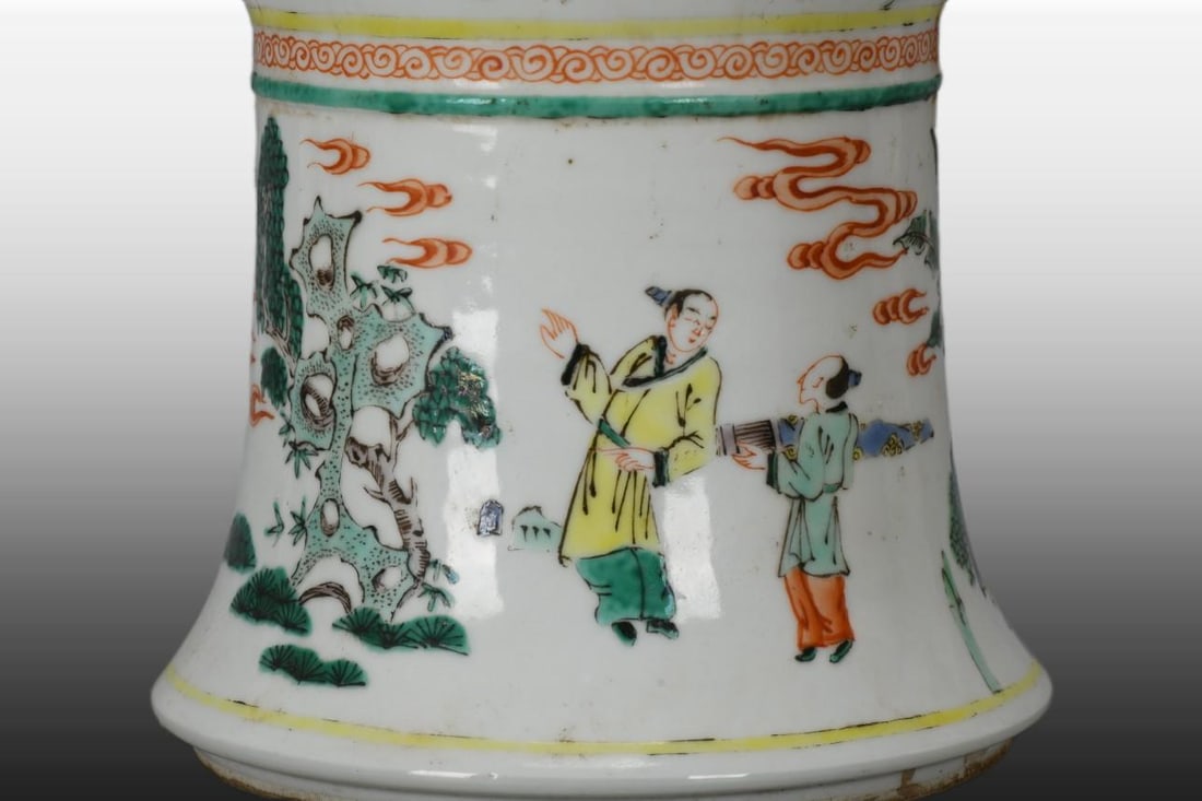 A Exquisite Wucai Figures Pattern Vase - 5