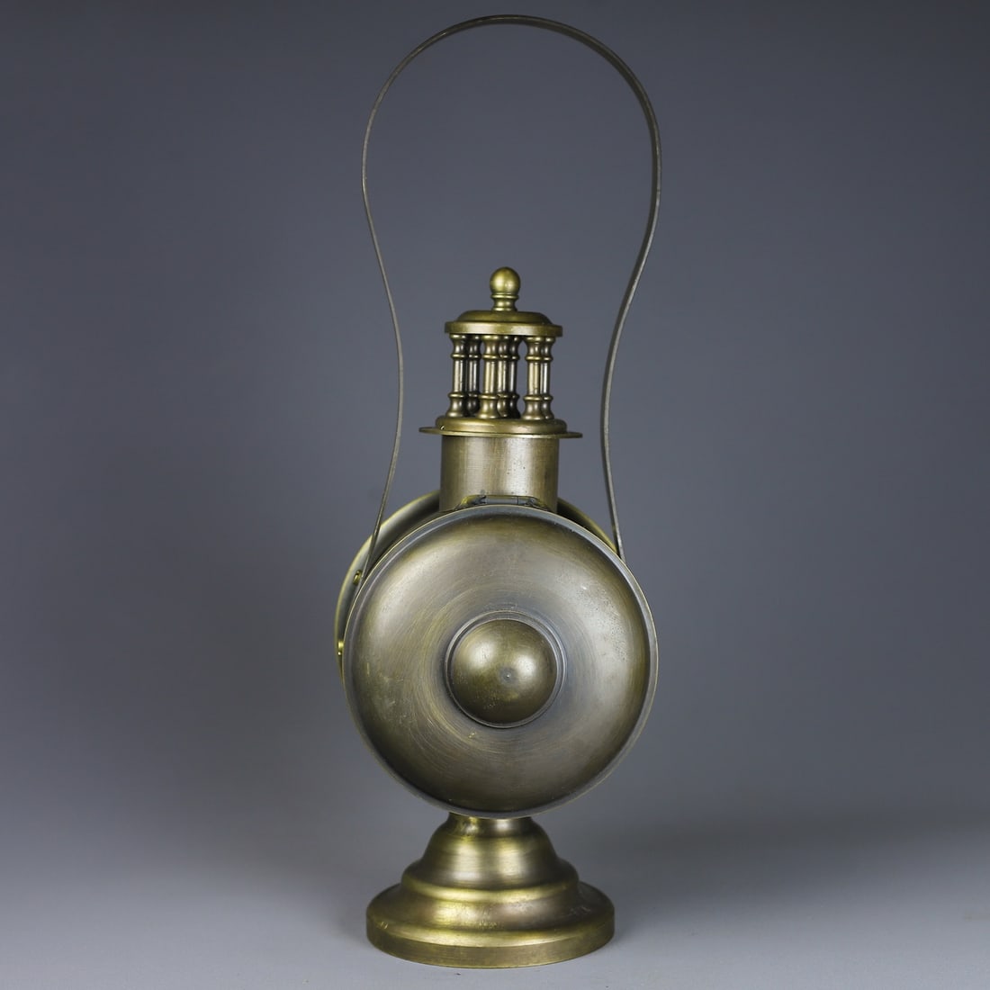 A Exquisite Coppery oil Lamp Shape Table Clock - 6