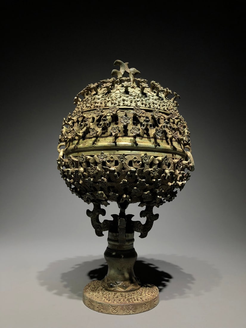 A Exquisite Coppery Phoenix Bird Pattern Jar - 3