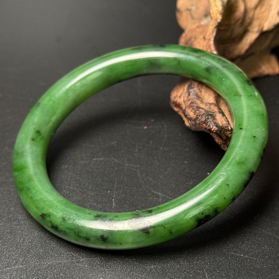 A Exquisite Hotan Green Jade Bracelets - 4