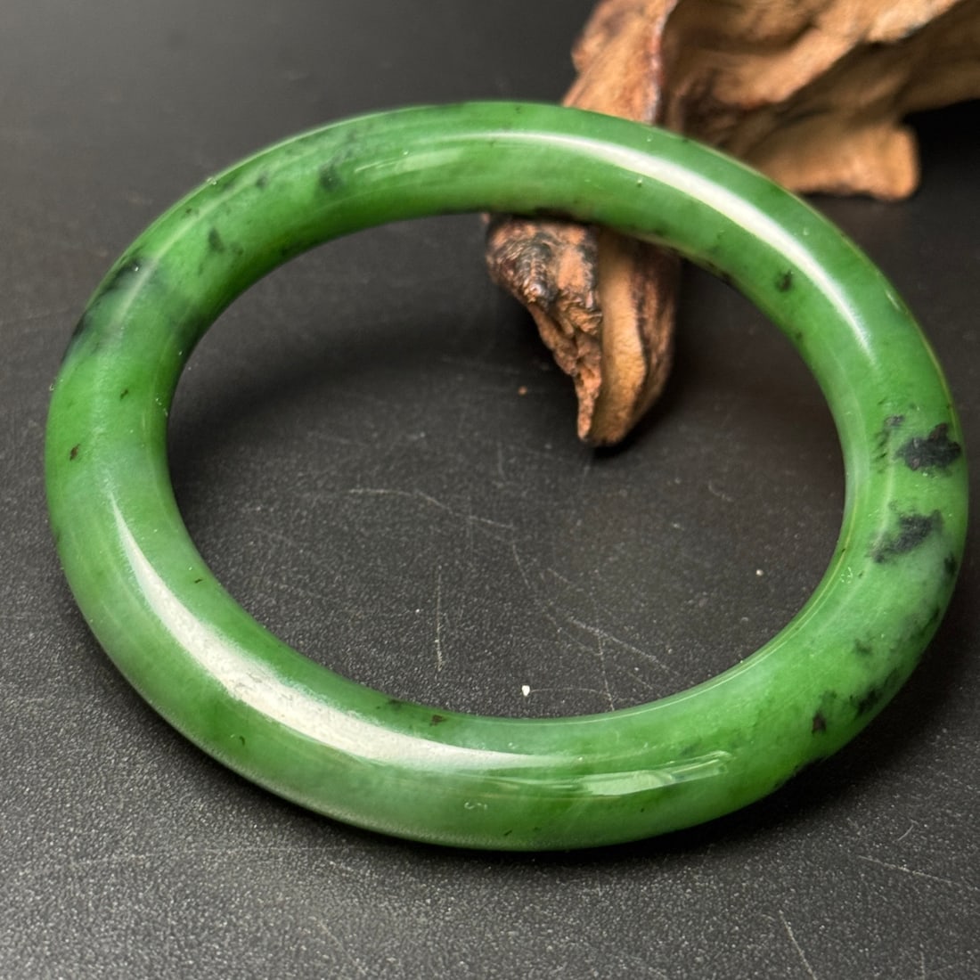 A Exquisite Hotan Green Jade Bracelets - 5