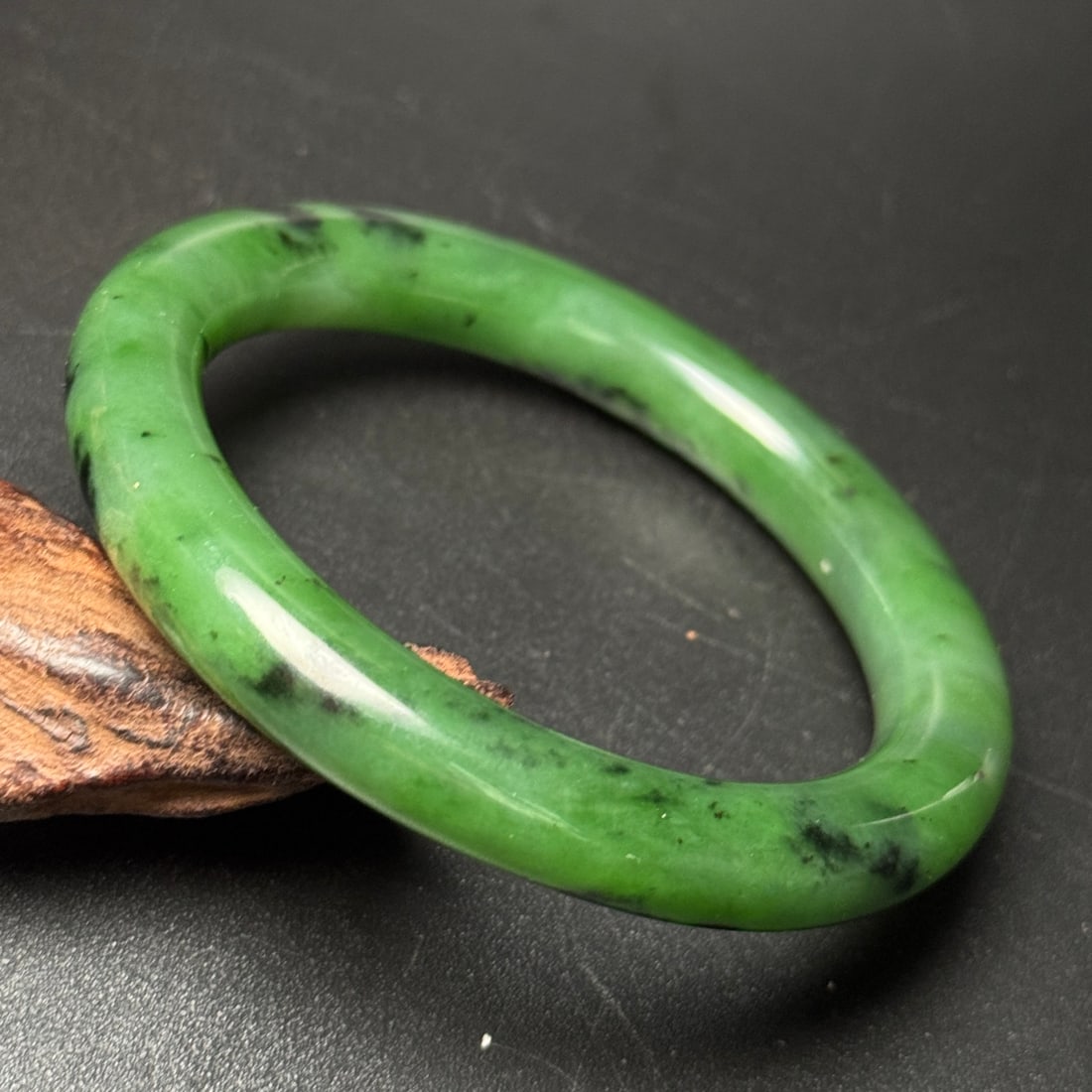 A Exquisite Hotan Green Jade Bracelets - 6