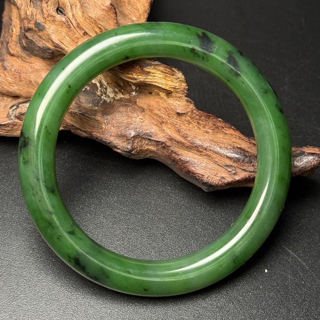 A Exquisite Hotan Green Jade Bracelets - 7