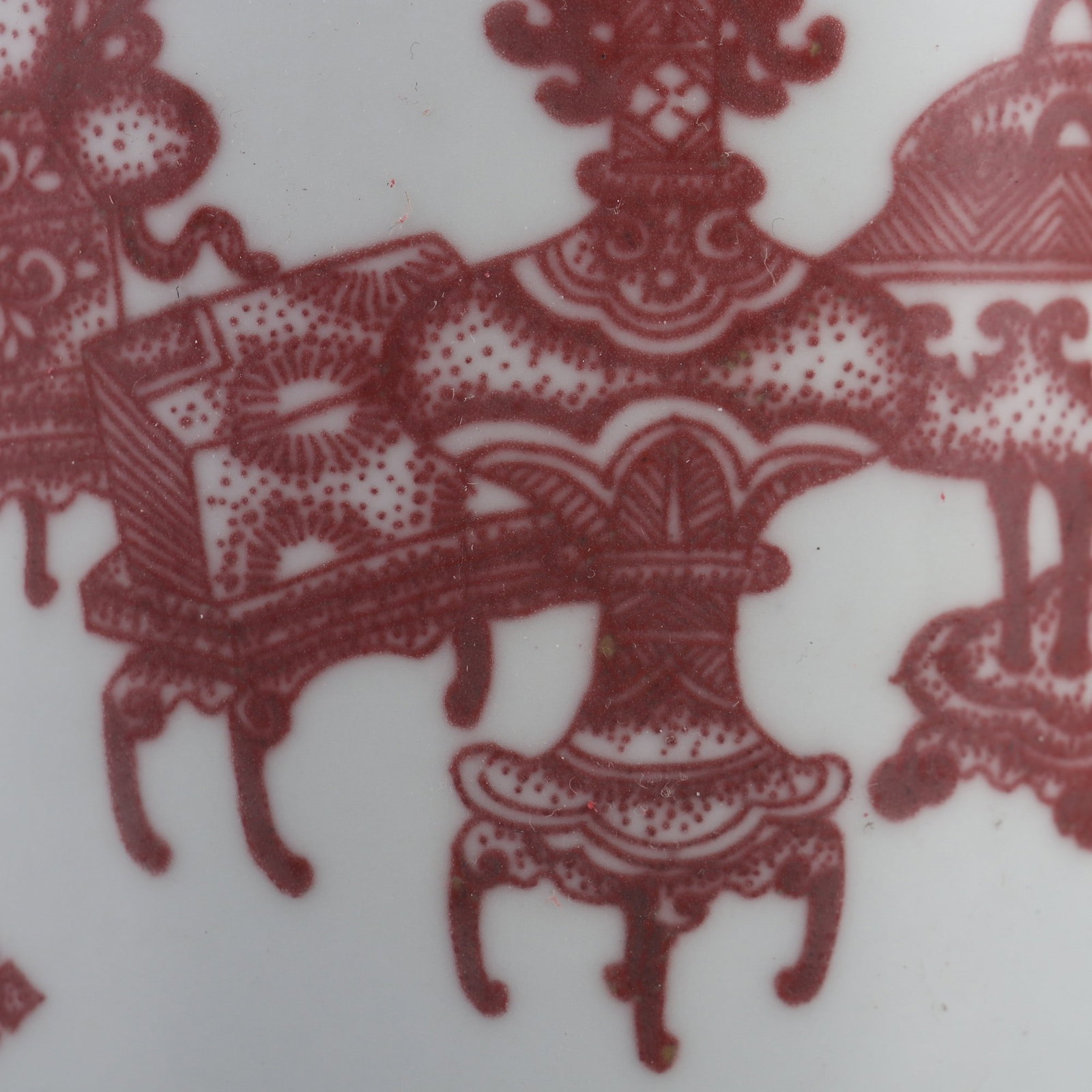 A Exquisite Underglaze-Red Antique Pattern Brush Pot - 7