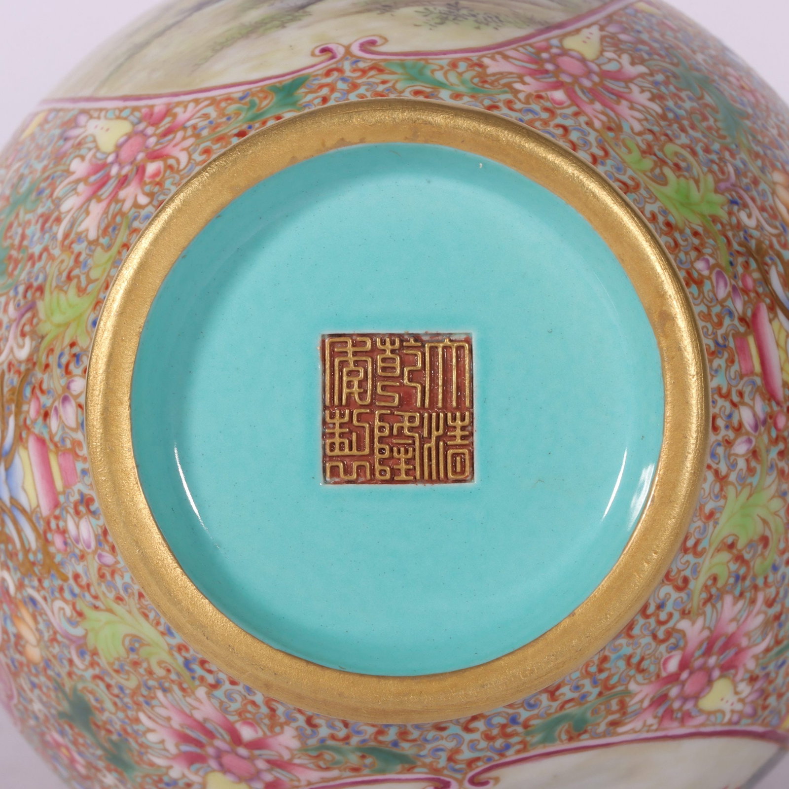 A Exquisite Enamel Cloisonne Rabbit Pattern Double-Ears Vase - 8