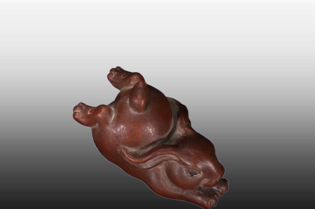 A Exquisite Purple Sands Rabbit Tea Pet - 3