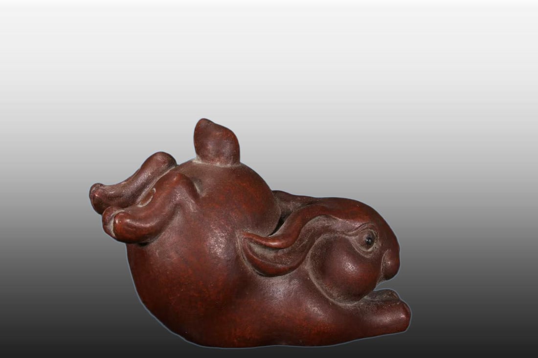 A Exquisite Purple Sands Rabbit Tea Pet - 4