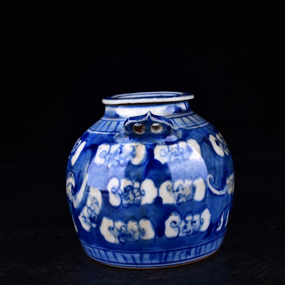 A Exquisite Blue and White Bat Pattern Ewer - 4