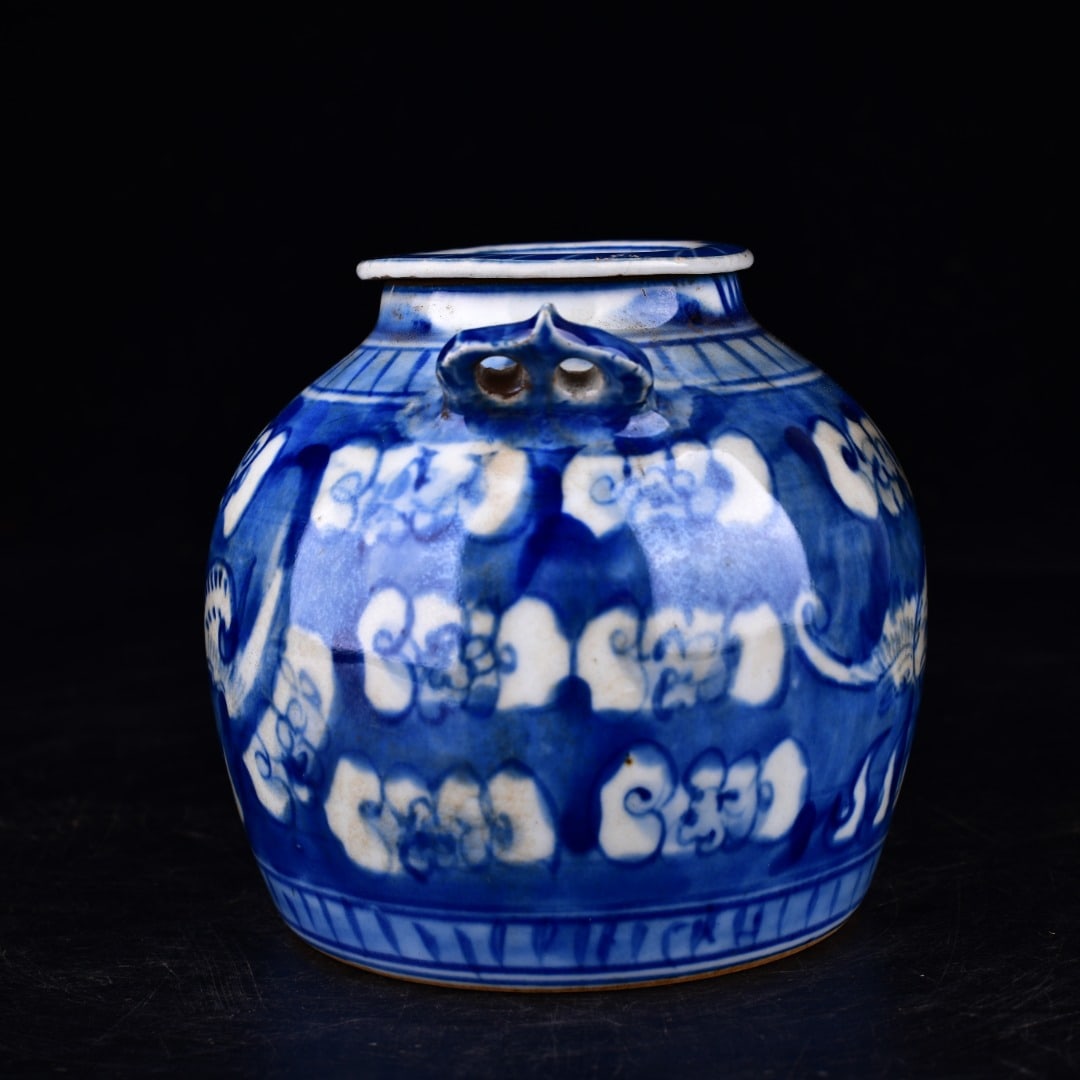 A Exquisite Blue and White Bat Pattern Ewer - 8