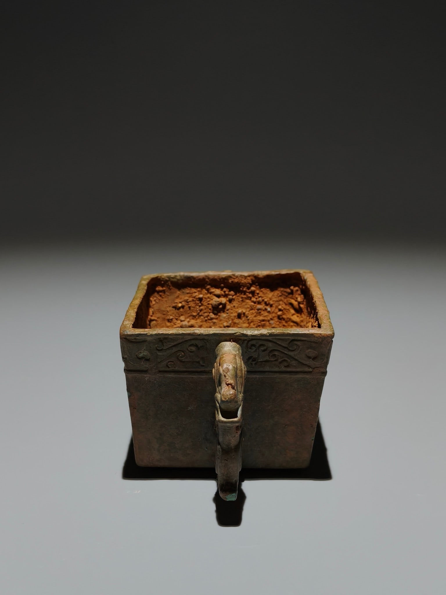 A Exquisite Bronze Auspicious Cloud Pattern Cup - 4