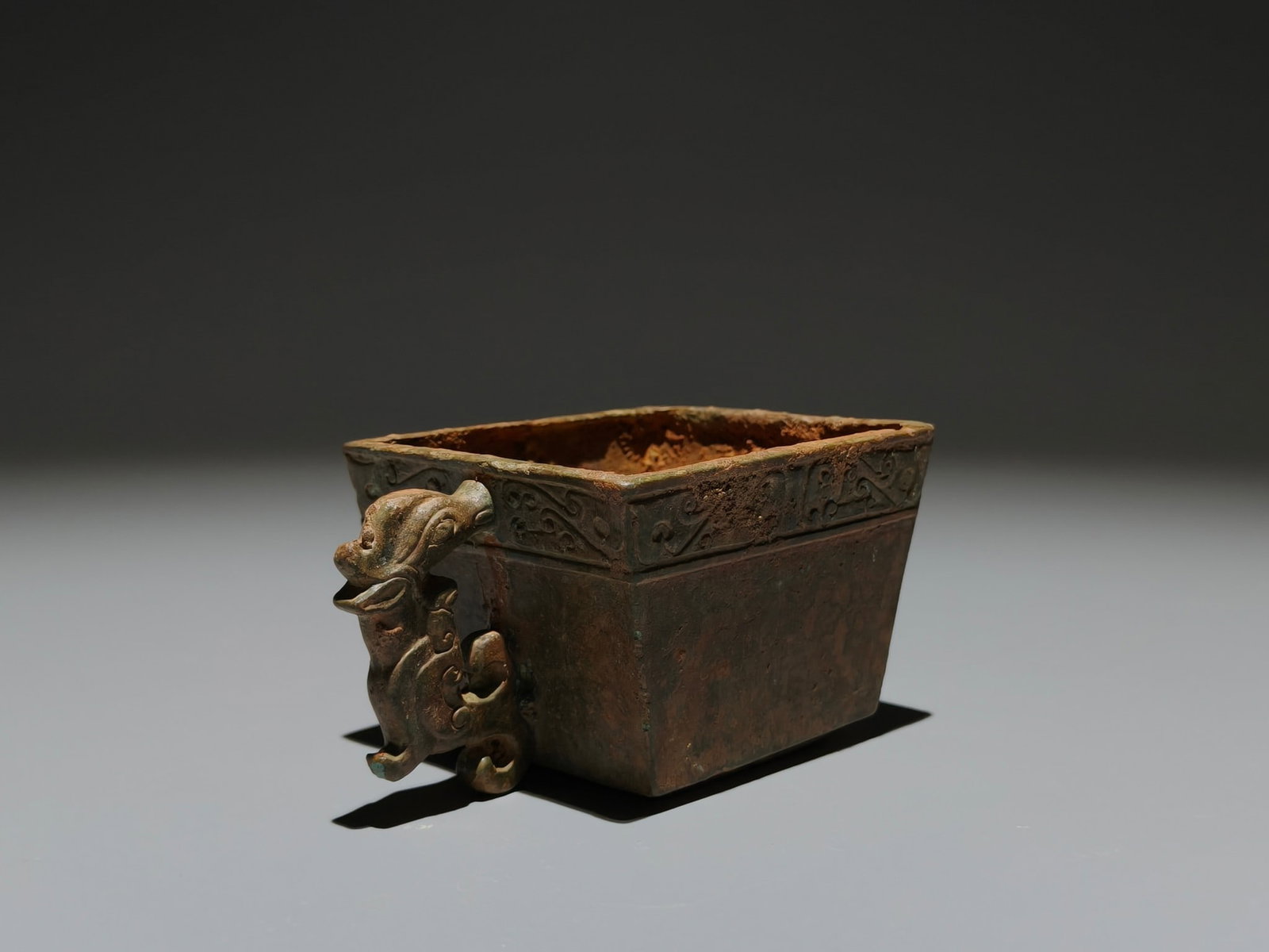 A Exquisite Bronze Auspicious Cloud Pattern Cup - 6