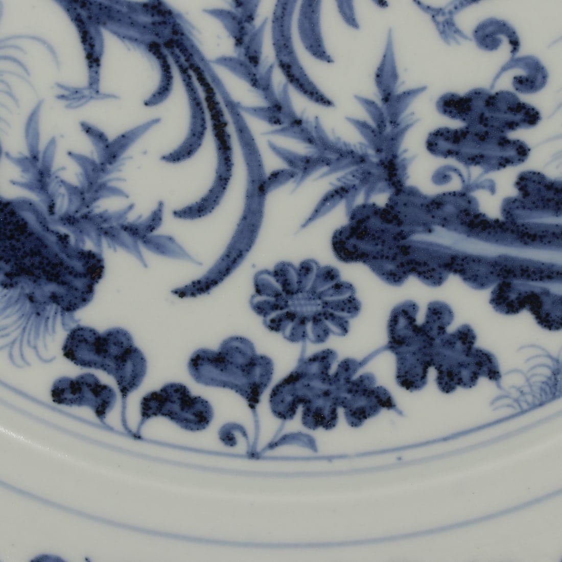 A Exquisite Blue and White Flower Bird Pattern Plate - 7