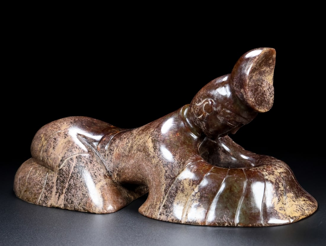 A Exquisite Hotan Jade Figures Pillow - 3