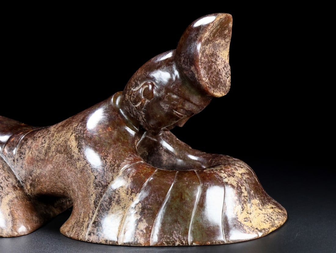 A Exquisite Hotan Jade Figures Pillow - 4