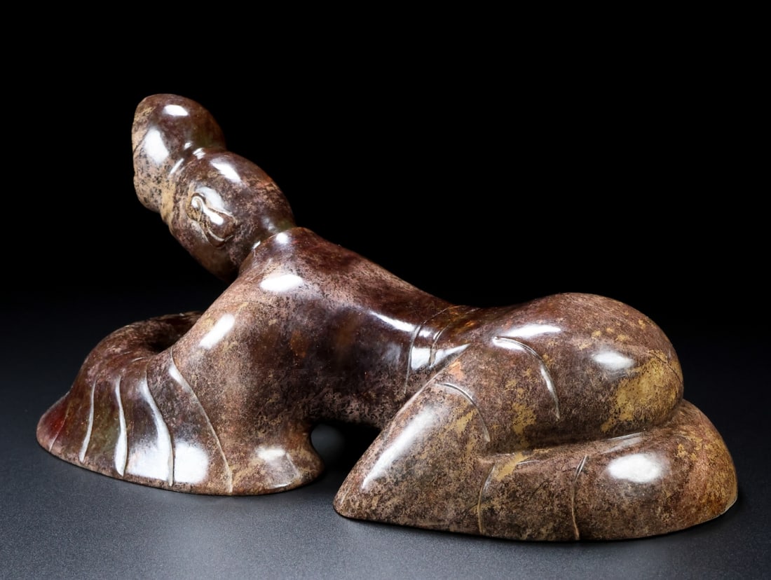 A Exquisite Hotan Jade Figures Pillow - 6
