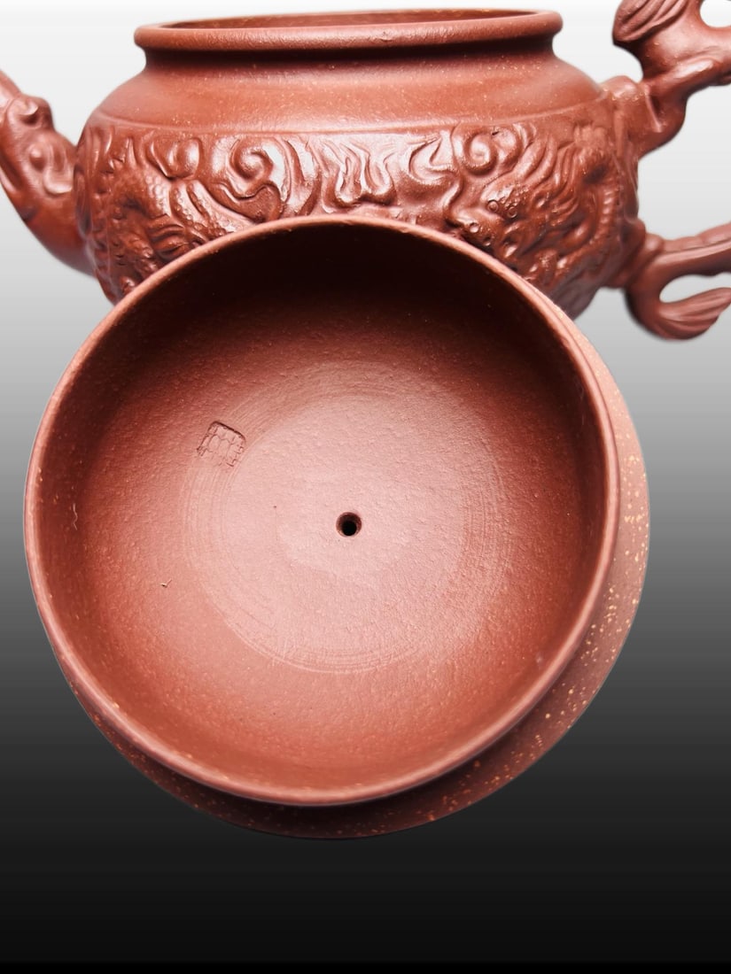 A Exquisite Purple Sands Dragon Pattern Dragon-Ears Teapot - 5