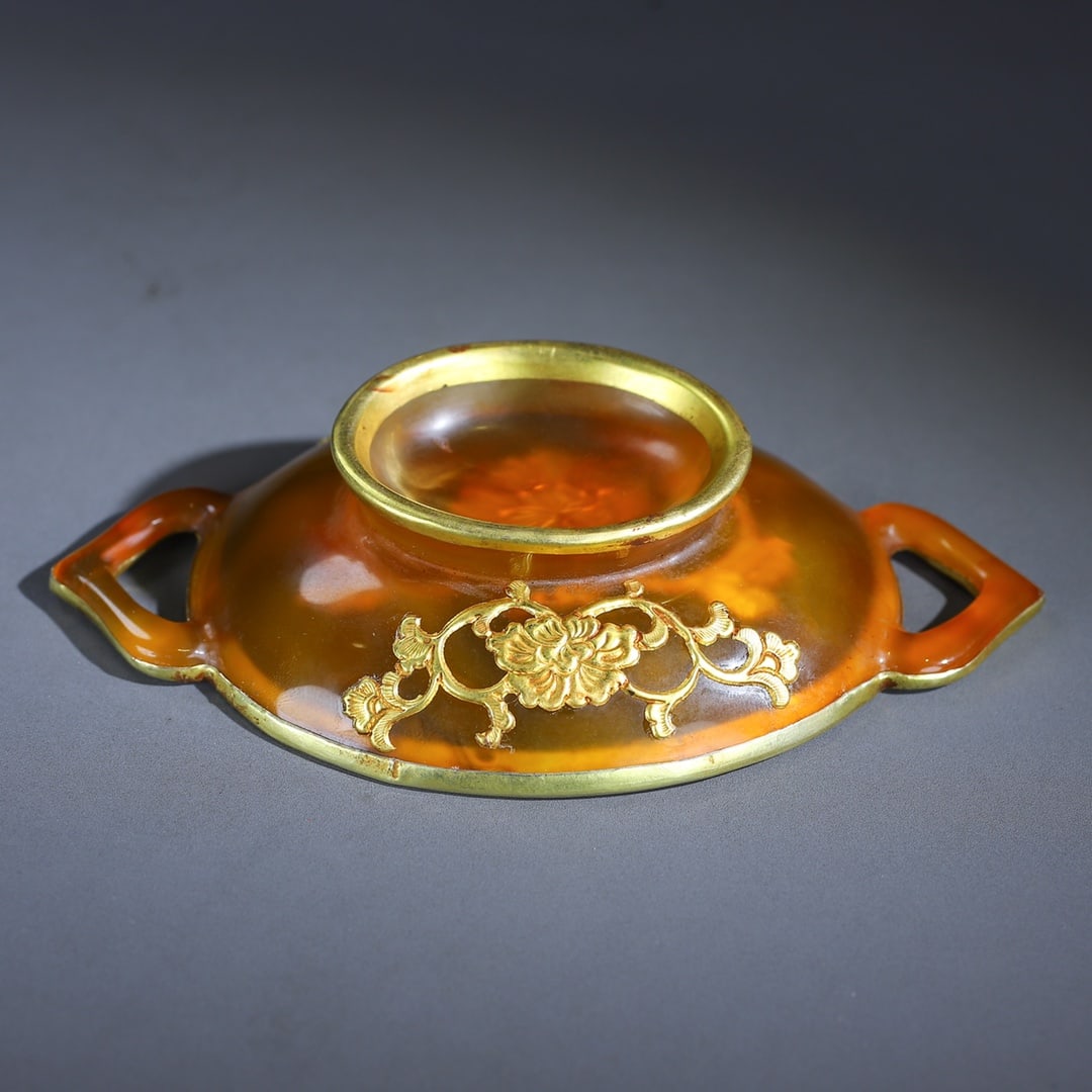 A Exquisite Cover with Gold Agate Plate - 10