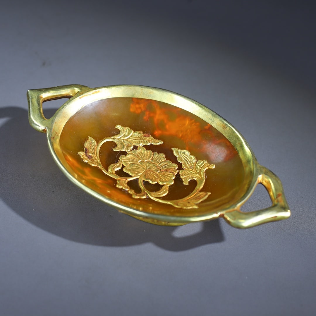 A Exquisite Cover with Gold Agate Plate - 9