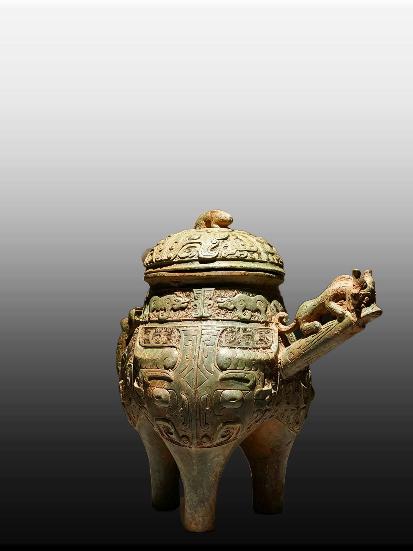 A Exquisite Bronze Tiger Censer - 2