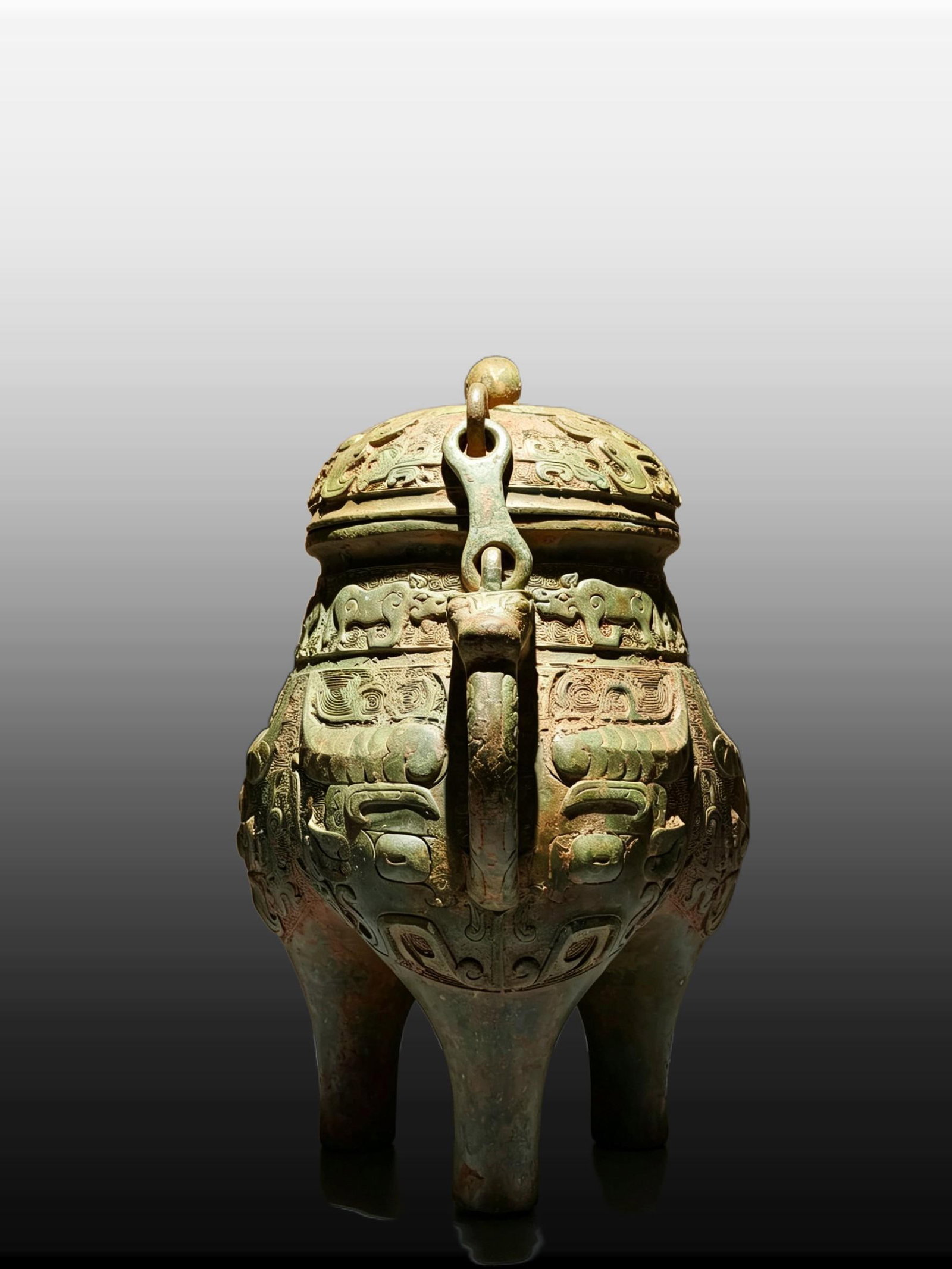 A Exquisite Bronze Tiger Censer - 6