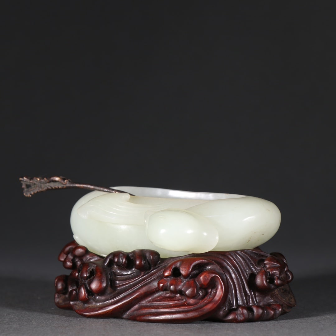 A Exquisite Hotan Bird shape Water Pot - 3