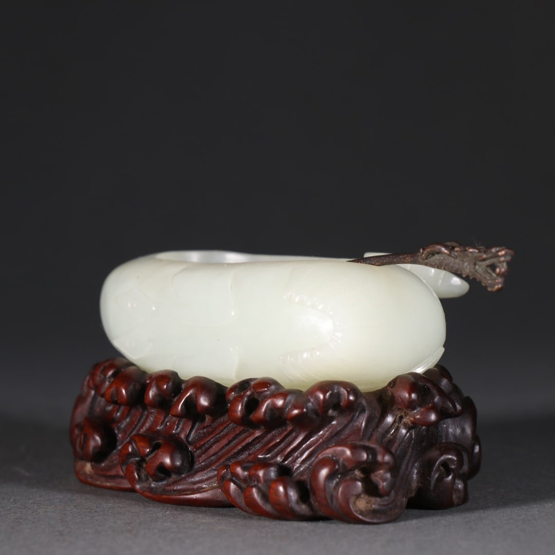 A Exquisite Hotan Bird shape Water Pot - 5
