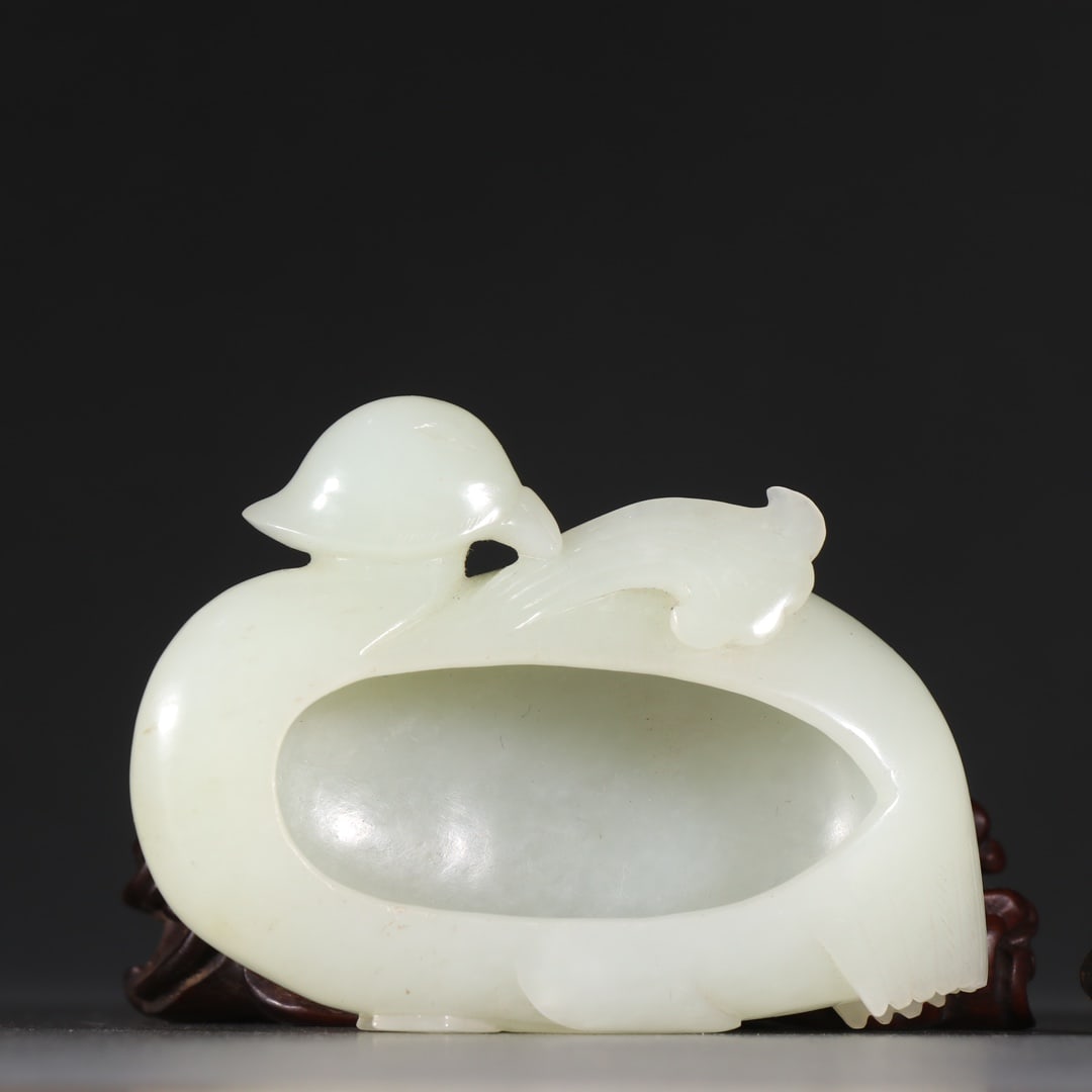 A Exquisite Hotan Bird shape Water Pot - 6