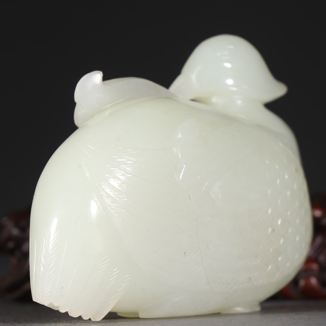 A Exquisite Hotan Bird shape Water Pot - 8
