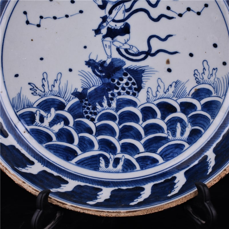 A Exquisite Blue and White Figures Pattern Plate - 6