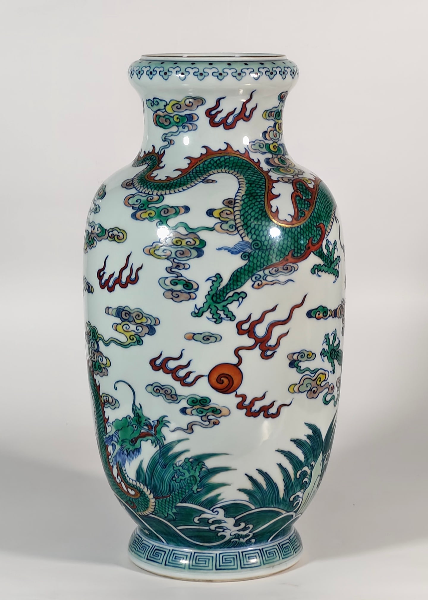 A Exquisite Doucai Dragon Pattern Vase - 2
